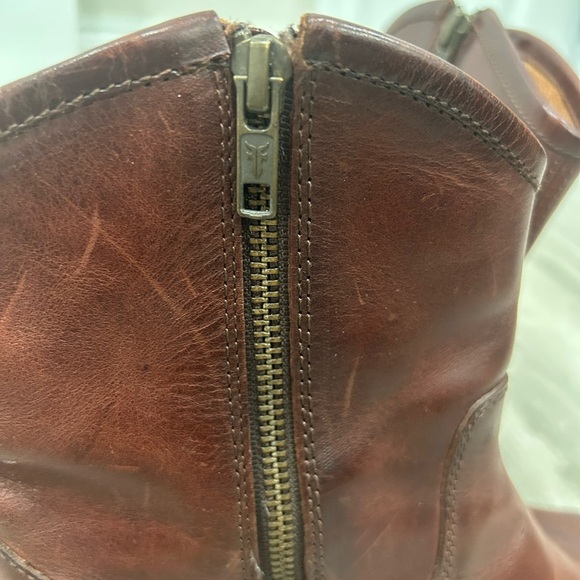 Frye Women's Melissa Button Short Boots in a dark brown - Picture 5 of 7